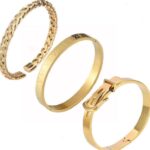 Classic Stainless Steel Bangles Cuff Bracelets